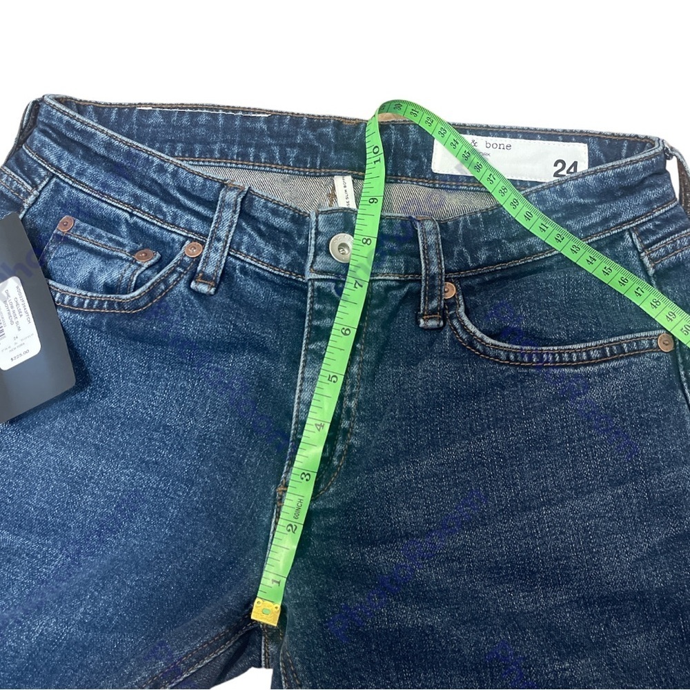 New with tags Rag & bone Dre Mid Rise Slim Leg Jeans in Chelsea Size 24 - Picture 5 of 8